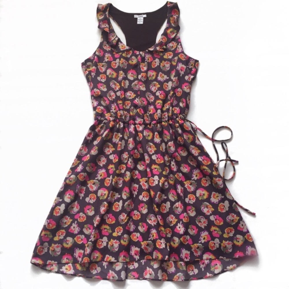 Tie waist racerback floral dress